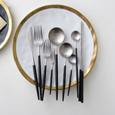 Timeless Black & Silver Flatware Set | Yedwo Design